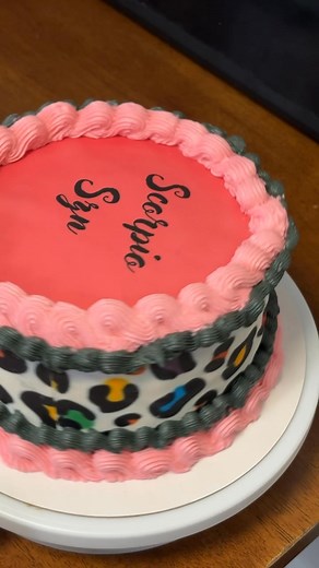 8in colorful cheetah print Scorpio Szn ♏️ cake | Naudia Simone