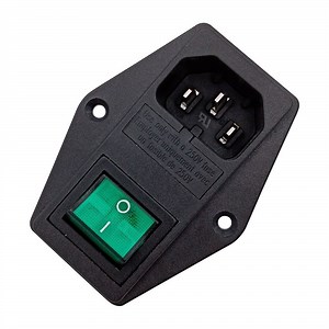 [Hot Item] AC Plug IEC C14 Female Male Inlet Power Sockets Connector with Fuse Rocker Pushbutton Switch Socket with Two Fuses