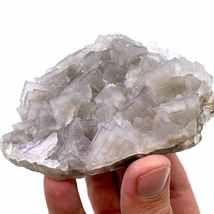 413gram Most Beautiful Natural Cubic Purple Line Grey Fluorite Healing Specimen From Pakistan - Etsy