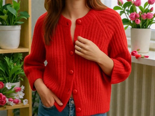 Chunky Knit Cotton Cardigan, Oversized Button-up Y2K Sweater - Etsy Australia
