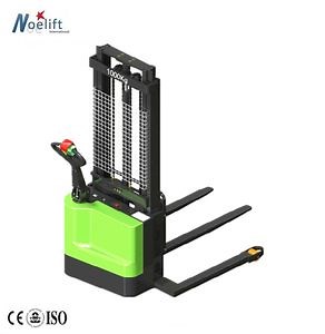 [Hot Item] Warehouse Full Electric Hand Stacker Lifter with Straddle Fork