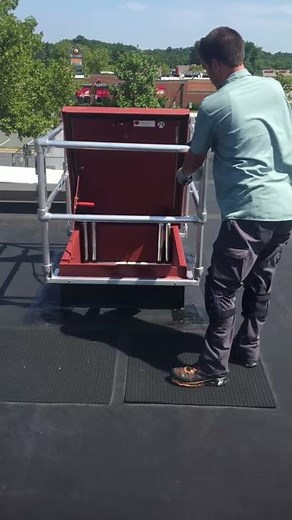 Collapsible Roof Hatch Safety Rail