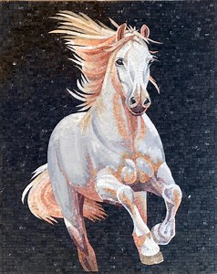 Horse Mosaic Wall Art | Mosaic Shower Tile | Backsplash Tile - Mosaic Tile Murals - Etsy