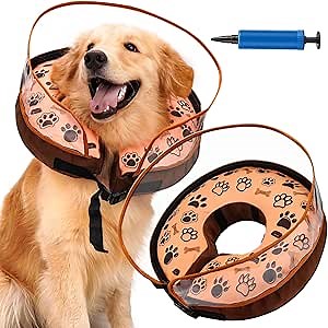 Dog Cones for Large Dogs,Dog Cone Alternative After Surgery,Inflatable Dog Cone,Dog Donut Collar,Dog Neck Donut,Cone for Dogs to Stop Licking(Large Dog Cone)