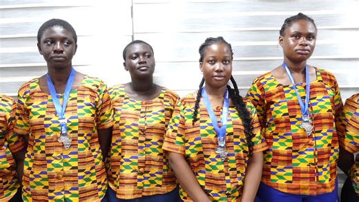 𝐅𝐥𝐚𝐬𝐡𝐛𝐚𝐜𝐤: Mamfe Methodist Girls SHS Paid a Courtesy call on the Presiding Bishop at the Wesley Towers after proudly leading Ghana to remarkable success at the 12th Africa Tug of War Championship 2025 in Kimberley, South Africa. #MamfeMethodistGirlsSHS #TheMethodistChurchGhana | The Methodist Church Ghana
