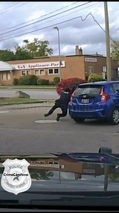 420K views · 8.6K reactions | Suspect Drags Cop, Crashes into Police Car During Wild Chase | Crimecamnow | Facebook