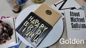 Happy Birthday Cake Candles, Glittery 3D Diamond Shape Birthday Letter Candles for Cake Topper DIY Birthday Decorations Women Men Girls Boys Him or Her