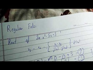 Regula falsi method|Method of False position |Regula false example