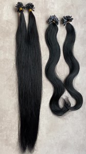 Remy Echthaar U-Tip Plugs: Jet Schwarz, 46-56 cm, 100 Strang - Etsy.de