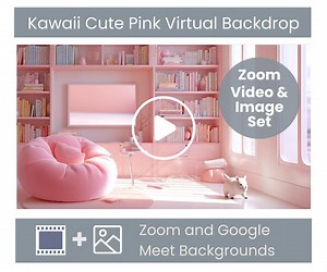 Kawaii Pink Room Animated Zoom Background, Cute Vtuber Backdrop, Video & Image, Stuff Animals Moving, Youtube Stream Decor - Etsy Australia