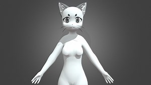 Anthro Female Cat Base - Download Free 3D model by AKM (@AKM_Models)
