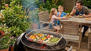 Homi Styes Grill Baskets for Outdoor Grill – 15 x 11-inch Vegetable Grill Basket – Grill Vegetable Basket with Handles – Rustproof Stainless Steel Mesh Veggie Grilling Basket