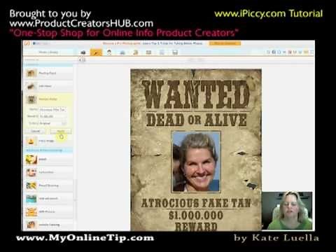 How to Create your own FREE "Wanted" Poster online with iPiccy.com