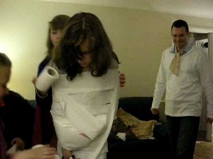 Toilet Paper Mummy Game