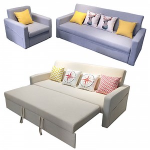 [Hot Item] Multi-Purpose Linen 3 Seat Functional Sofa with Storage Function Small House