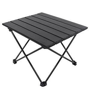 [Hot Item] Feistel Outdoor Picnic Table Black Aluminum Folding Camping Table