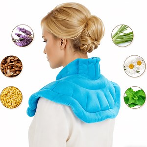 MaxKare Microwavable Heating Pad for Neck and Shoulder,Weighted Heating Pad,Neck and Hot Neck Wrap,Blue