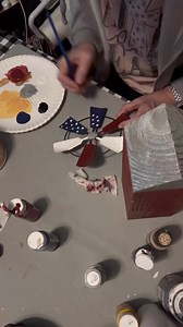 Windmill from 4x4 and a dollar tree welcome sign. | Hummingbird paintery