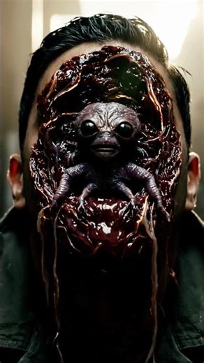 When the Face You See Isn’t Human Anymore 👽⚡ #alien #horror #scary #scifi