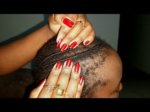 ASMR~ Crunchy Scalp Scratching with natural nails 💅 and Blowing Sounds #asmr #relax #haircare