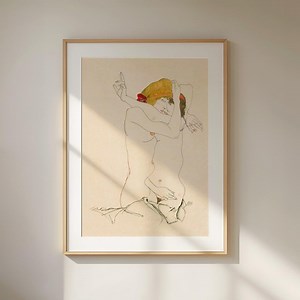 Two Women Embracing by Egon Schiele – High-quality Vintage Art Print, Iconic Lesbian Artwork for Wall Gallery, Classic Schiele Poster - Etsy