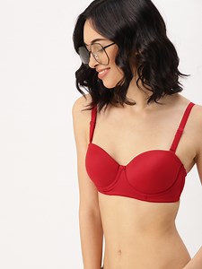 Buy DressBerry Red Solid Underwired Lightly Padded Everyday Bra DB DR BRA 026D -  - Apparel for Women