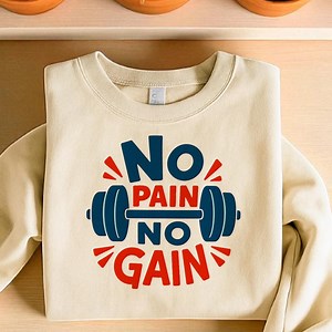 No Pain No Gain Fitness Quote: Gym Motivation SVG PNG (digital Download) - Etsy