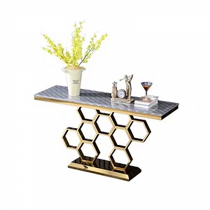[Hot Item] Luxury Modern Design Marble Console Hallway Table Entrance Hall Table Porch Decoration Cabinet