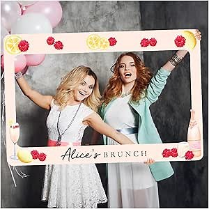 Personalized Mimosa Brunch Photo Booth Prop - Mimosa Bar Photo Booth Frame - Custom Mimosa Photo Prop Perfect for Weddings, Baby Showers and Bridal Shower Parties (PVC Frame)