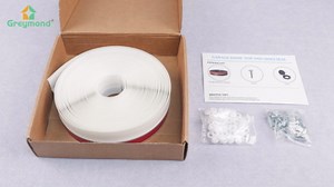 Garage Door Seal Top and Sides - TPE Weather Stripping Garage Door Seal Replacement Insulation, Easy Installation for DIY-White, 36 ft