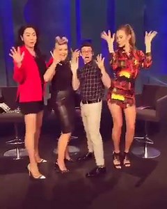 Can the #ProjectRunwayJunior designers work as a team?! Tune in tonight at 9/8c on Lifetime! Aya Kanai, Kelly Osbourne Hannah Jeter Tim Gunn Project Runway | Christian Siriano