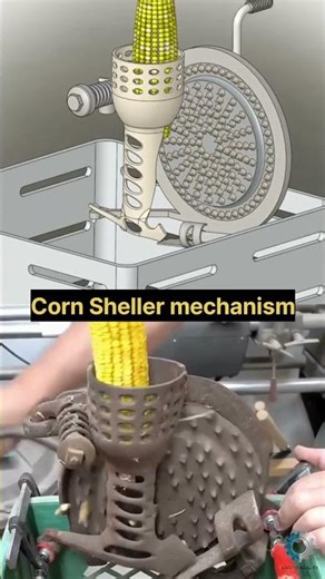 How a Corn Sheller Actually Works! 🌽 (3D vs. Real) #Shorts