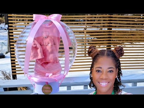 BUBBLE BALLON STUFFED WITH BABY SHOWER GIFT||DIY BABY CLOTHES IN BALLOON