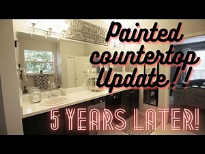 Painted countertop update...how it's holding up after 5 years | DecorSauce