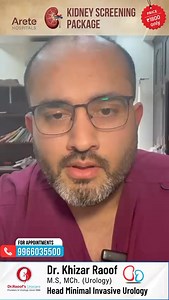 1. Urology stone camp at arete hospital Consultation with Dr. Khizar Raoof 2. Usg abdomen and pelvis 3. Blood urea 4. ⁠Serum creatinine 5. ⁠Complete urine examination ₹1800 only Valid until 30th April 2025 | Deccan24 | Facebook