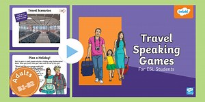 ESL Travel Speaking Games PowerPoint [Adults, B1-B2]