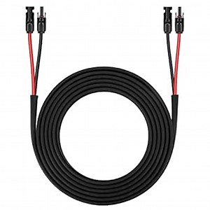 Solar Panel Extension Cable - 15FT 10AWG(6mm) Twin Wire with Female and Male Connector, Tinned Copper for Home, Boat, RV, Outdoor