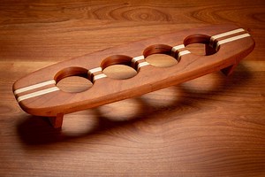 Cherry Flight Tray: Wooden Beer Tasting Tray With Detail Stripes - Etsy