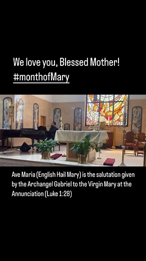 Ave Maria (English Hail Mary) is the salutation given by the Archangel Gabriel to the Virgin Mary at the Annunciation (Luke 1:28) #MotherofGod #AveMaria #MonthofMary | The Catholic Church of St. Moses the Black