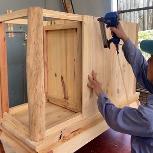 Construction Of From Ca0binets Based On Tree Branches, Cabinets Blend With Nature | Woodworking Skill