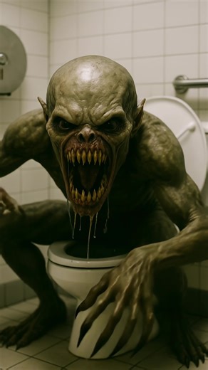 🚽 Terrifying Toilet Monster Caught on Camera 😱 Imagine walking into a restroom and finding THIS! 😰 You won't believe your eyes—watch till the end! And always check before sitting down... #toiletmonster #toilet #scarytoilet #toilette #creepy #nightmare #horror #fear #shock #scary #panic #creature #caughtoncamera #strangecreature #terrifying #RealScaryMonsters #strange #pov #fpv #spooky #horror #creepy #ghost #scaryshortstory #scaryshorts #paranormal #terrifying #weird #oddlyterrifying #mutant 