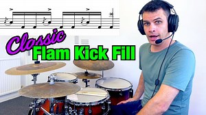 1.3K views · 163 reactions | Classic Flam Fill - Drum Lesson. Flams and Kicks both provide power, and this is a great 332 grouping to give your fills a boost! More at https://drumdex.com #drumlessons #drums #drumfill | Drumdex | Facebook