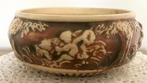 Antique Roseville Donatello Pottery Small Bowl or Planter - Etsy