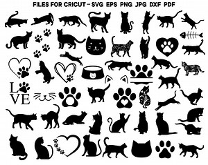Cat Silhouette | Cat SVG | Cat Cut File | Cat Face SVG | Cat Head SVG | Pet Svg | Paw Svg | Cat Cricut | Kitty Svg | Kitten Svg | Cat Vector - Etsy Australia