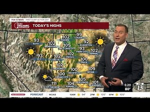 Tuesday morning weather forecast with Fox 13 meteorologist, Damon Yauney