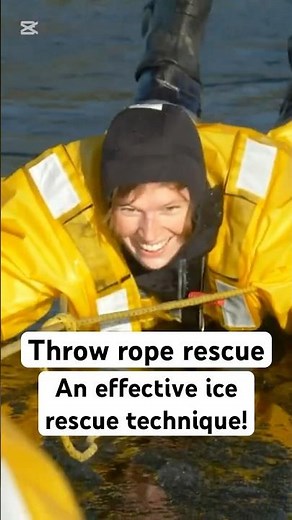 Throw rope rescue — an essential ice rescue technique #Shorts
