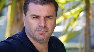 Ange Postecoglou shrugs when asked if he'll coach on if Socceroos make World Cup