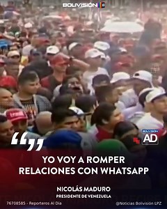 #Actualidad | Nicolás Maduro afirmó que desinstalará WhatsApp de su celular y optará por otras aplicaciones de mensajería como Telegram y la plataforma china WeChat. #RedBolivisión #NoticiasBolivisión #NoticiasBolivisiónAlDía | Noticias Bolivisión LPZ