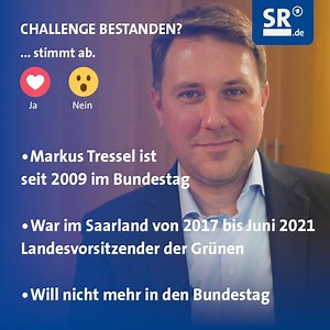 Ob sich Politikerinnen und Politiker auch kurz fassen können, testen wir heute mit Markus Tressel von Bündnis 90 /Die Grünen. Im Gespräch mit SR-Reporterin Nelly Theobald soll er möglichst mit nur einem einzigen Wort antworten. Challenge bestanden? Stimmt ab… | SR info