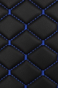 Black Blue Quilted Vinyl Faux Leather Car Upholstery Fabric | 2"x2" 5x5cm Diamond Stitch 5mm Foam Backing | 140cm Wide Automotive - Boat - Etsy